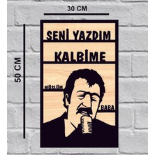 Müslüm Baba Si Yazdım Kalbime Ahşap Duvar Tablo