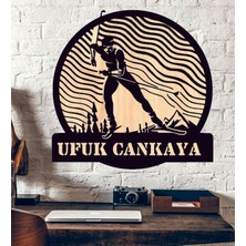 Kişiye Özel Kayak Spor Ahşap Duvar Tablo