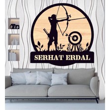 Kişiye Özel Ok Okçuluk Temalı Ahşap Duvar Tablo