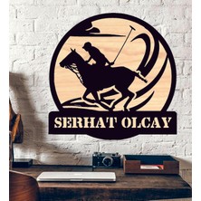 At  Jokey Spor Temalı Ahşap Duvar Tablo