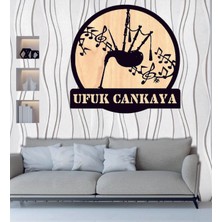 Kişiye Özel Gayda Müzik Temalı Ahşap Duvar Tablo