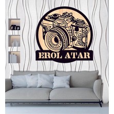 Kişiye Özel Fotoğraf Makinesi Temalı Ahşap Duvar Tablo