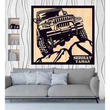Kişiye Özel 4x4  Arazi  Aracı Temalı Ahşap Duvar Tablo