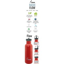 Laken Çelik Basıc Şişe 0.50L Black – Flow Kapak  -  LKBSF50NE