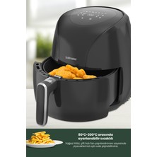 Goldmaster Foodchef 2000 Watt Yüksek Güç 6,4 Litre Geniş Xxl Dokunmatik Airfryer Yağsız Sıcak Hava Fritözü •	2000W Performans