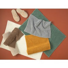 English Home Paige Polyester Makarna Banyo Paspası 50 x 80 cm Sarı