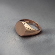 Jewel By Aila Yuvarlak Rose Kaplama Ayarlanabilir Gümüş Yüzük