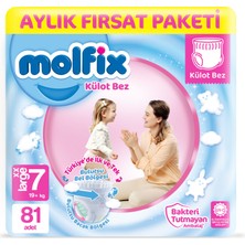 Molfix Külot Bez 7 Beden Xx Large Aylık Fırsat Paketi 81 Adet