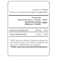 Magnesium Liquid 250 mg 20 Adet Magnezyum Shot