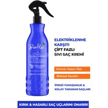BioAle Elektriklenme Karşıtı Çift Fazlı Sıvı Saç Kremi Bitkisel Keratin+Kırmızı Yonca Özü 400ML