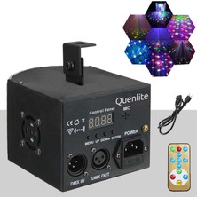 Quenlite Qx-55 Dmx Rgb Sahne Disko Led ışık Sese Duyarlı otomatik Mod (16 Çeşit Desen)