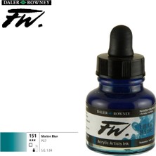 Daler Rowney Likit Akrilik (Pistole) Mürekkebi Fw Ink 29.5ml 151 Marine Blue
