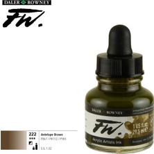 Daler Rowney Likit Akrilik (Pistole) Mürekkebi Fw Ink 29.5ml 222 Antelope Brown