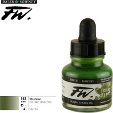 Daler Rowney Likit Akrilik (Pistole) Mürekkebi Fw Ink 29.5ml 363 Olive Green