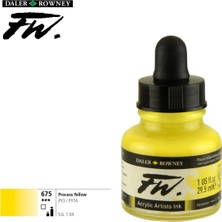 Daler Rowney Likit Akrilik (Pistole) Mürekkebi Fw Ink 29.5ml 675 Process Yellow