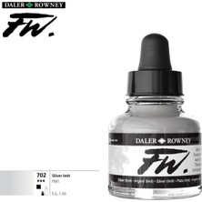 Daler Rowney Likit Akrilik (Pistole) Mürekkebi Fw Ink 29.5ml 702 Silver (Imit)