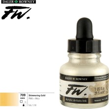 Daler Rowney Likit Akrilik (Pistole) Mürekkebi Fw Ink 29.5ml 709 Shimmering Gold