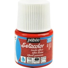 Pebeo Suede Effect (Süet Etkisi) Kumaş Boyası 303 Red 45 ml