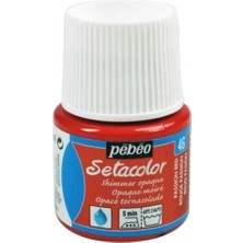 Pebeo Shimmer (Pırıltılı) Opak Kumaş Boyası 46 Passıon Red 45 ml