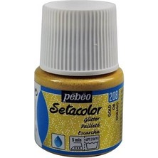 Pebeo Glitter 208 Gold Simli Kumaş Boyası 45 ml Parlak Renkli Sanatsal Malzeme