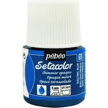 Pebeo Shimmer (Pırıltılı) Opak Kumaş Boyası 69 Electrıc Blue 45 ml