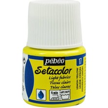Pebeo Light Fabric (Transparan) Kumaş Boyası 17 Lemon Yellow 45 ml