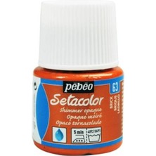Pebeo Setacolor Shimmer (Pırıltılı) Opak Kumaş Boyası 63 Brıck 45 ml