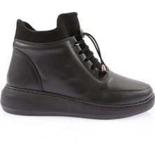 DGN 435 Lastik Bağcıklı Fermuarlı Kadın Bot