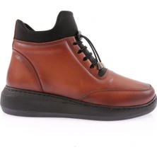 DGN 435 Lastik Bağcıklı Fermuarlı Kadın Bot