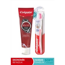 Colgate Optic White Beyazlatıcı Diş Macunu 125 ml Nane Aromalı Ekstra Yumuşak Diş Fırçası ile