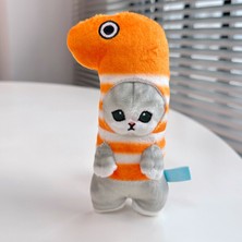 Kedi Peluş Oyuncak Çapraz Giyinme Bebek Dekorasyon Doldurulmuş Hayvan Bebek Peluş Anahtarlık (Yurt Dışından)