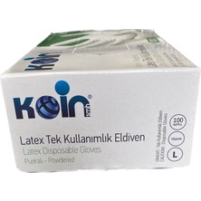Koinsmh Lateks Pudralı Muayene Eldiven (L Beden)
