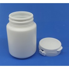 500 Adet 100 ml Yırtılır Kapak  Sakız-Numune-Ilaç-Tarım-Ecza-Tablet-Hap-Kapsül Plastik Kutu Şişesi