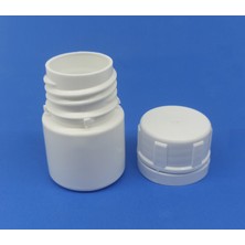 1 Adet 40 ml Kırılır Kapak Numune-Ilaç-Tarım-Ecza-Tablet-Hap-Kapsül Plastik Kutu Şişesi
