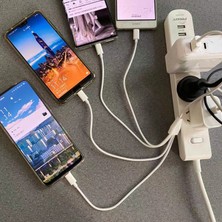 Haibeishe Type Tip Konektörlü 3'ü 1 Arada Şarj Kablosu Universal Sync Charger Adaptörü - Siyah (Yurt Dışından)