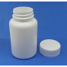 50 Adet 150 ml Bastır Çevir Kapak  Numune-Ilaç-Tarım-Ecza-Tablet-Hap-Kapsül  Plastik Ilaç Kutu Şişesi