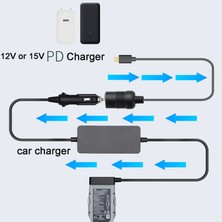 Haibeishe 5ft USB C Araba Şarj Cihazı 15V3A 45W Araç Şarj Cihazı Type C Type Cirave Kablosu - Siyah (Yurt Dışından)