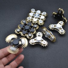 Zhkj Shop 3 Dişli Bağlantı Saf Bakır Fidget Spinner Dekompresyon Oyuncak - Gümüş (Yurt Dışından)