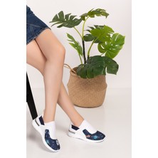 Gezegen Desenli Aynalı Streç Ortopedik Spor Ayakkabı