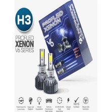 Profled H3 LED Xenon Şimşek Etkili Beyaz Renk Soğutma Fanlı Oto Ampul 12.000 Lümen-