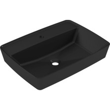 Serel Rita 44X59 cm Tezgah Üstü Çanak Lavabo-Mat Siyah RT30TXL050H