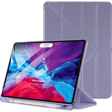 Microsonic Apple iPad Pro 12.9`` 2022 6. Nesil Kılıf (A2436-A2764-A2437-A2766) Origami Pencil Lila