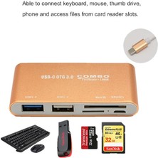 Teenspirit Combo T-693 USB 3.1 Tip C - Sd Micro Sd Tf Kart Okuyucu USB 2.0 Usb3.0 Otg Şarj Adaptörü - Gümüş (Yurt Dışından)