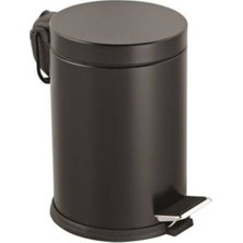Metal 12 Litre Pedallı Çöp Kovası Siyah