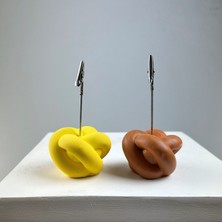 Oasis Decoration Düğüm Not Tutucu 2'li Set (Terracota - Sarı)