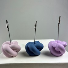 Oasis Decoration Düğüm Not Tutucu 3'lü Set (Pembe-Lila - Gri Mavi)