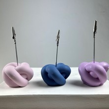 Oasis Decoration Düğüm Not Tutucu 3'lü Set (Pembe-Lila - Gri Mavi)