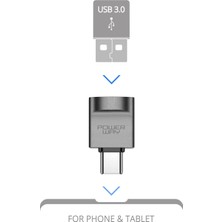 Powerway Type-C To USB 3.0 (Yüksek Hızlı) Veri Aktarımı Otg Çevirici Dönüştürücü Adaptör