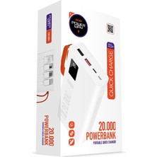 Powerway  Pd 22.5W 20.000 Mah 3.0 Hızlı Şarj (Gerçek 20.000 Mah Garantili) QC20 Beyaz Powerbank