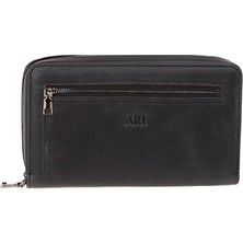 Bilik Deri  Siyah Crazy Horse Unisex Portföy & Clutch Çanta Ar P-717-CR
